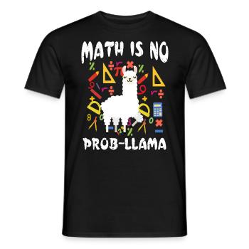 Math is no Probllama lustige Mathematik Llama - Männer T-Shirt - Schwarz - Vorne - AI Model Male 178 light (178cm)