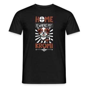 Zuhause - Kromfohrländer - Männer T-Shirt - Schwarz - Vorne - AI Model Male 178 light (178cm)