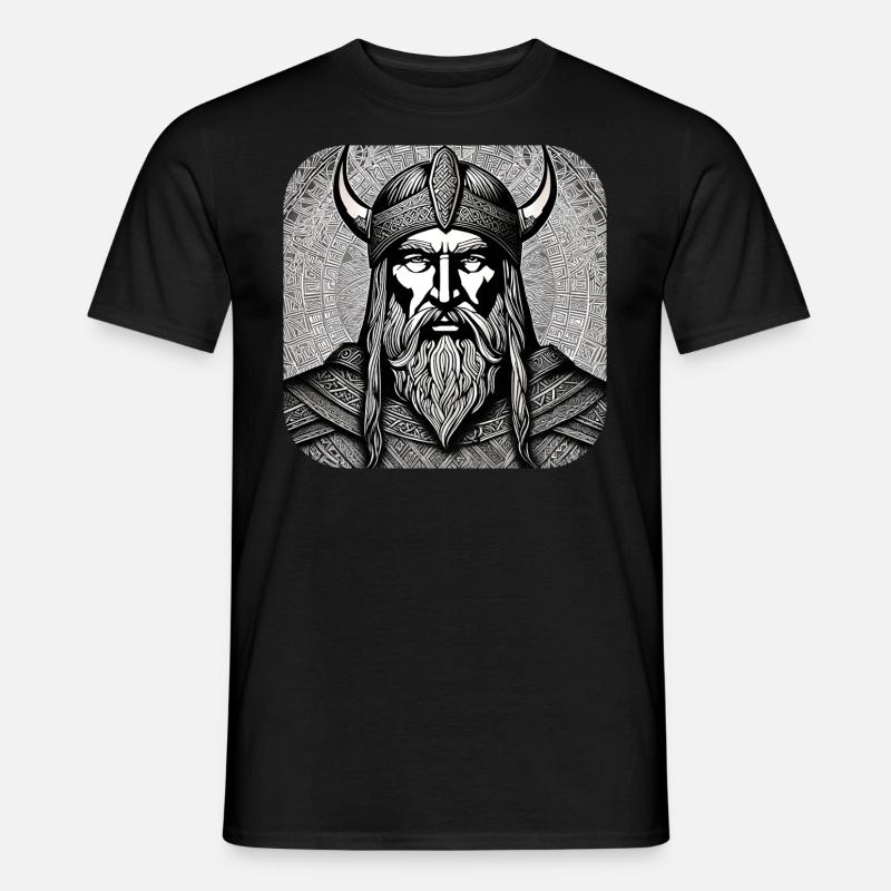 Stolzer Wikinger Krieger Germane - Männer T-Shirt - Schwarz