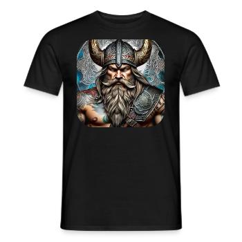 Stolzer Wikinger Krieger Germane - Männer T-Shirt - Schwarz - Vorne - AI Model Male 178 light (178cm)