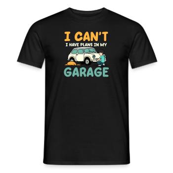 Autoliebhaber haben Pläne in meiner Garage - Männer T-Shirt - Schwarz - Vorne - AI Model Male 178 light (178cm)