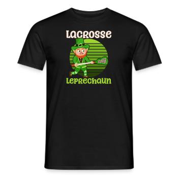 Crosse Saint-Patrick Lacrosse Leprechaun - T-shirt homme - noir - Devant - AI Model Male 178 light (178cm)