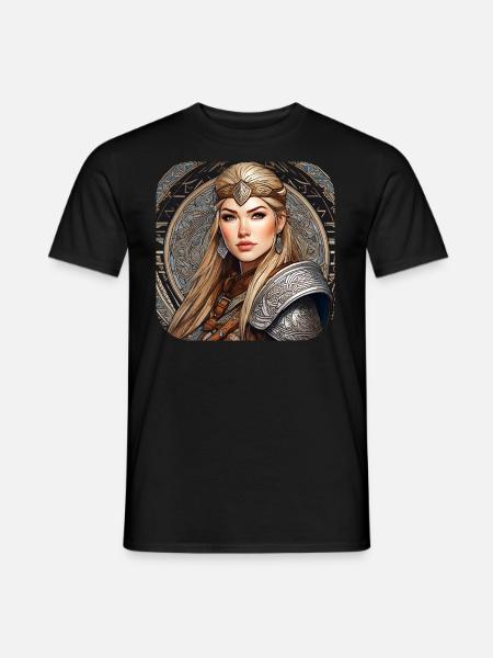 Proud Viking Germanin Shieldmaiden - Men's T-Shirt - black