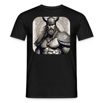 Stolzer Wikinger Krieger Germane - Männer T-Shirt - Schwarz - Vorne - AI Model Male 178 light (178cm)