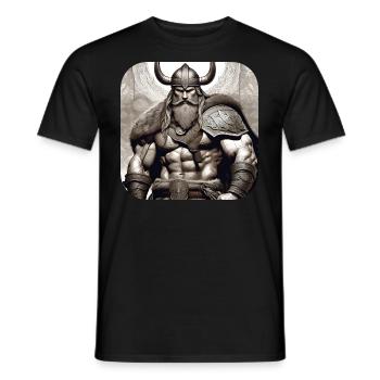 Stolzer Wikinger Krieger Germane - Männer T-Shirt - Schwarz - Vorne - AI Model Male 178 light (178cm)