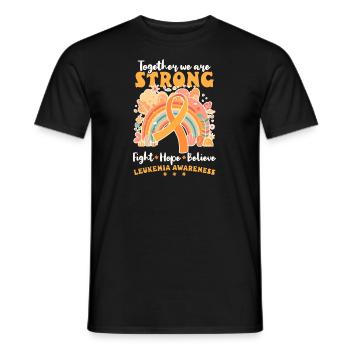Leukemia Awareness Together We Strong - Men's T-Shirt - black - Front - AI Model Male 178 light (178cm)