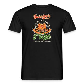 Leukämie-Bewusstseins-Überlebender kam Faught Won - Männer T-Shirt - Schwarz - Vorne - AI Model Male 178 light (178cm)