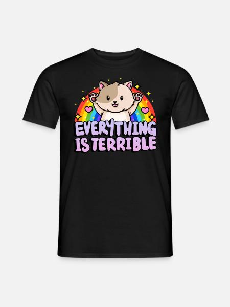 Alles Ist Schrecklich Sarkasmus Regenbogen - Männer T-Shirt - Schwarz