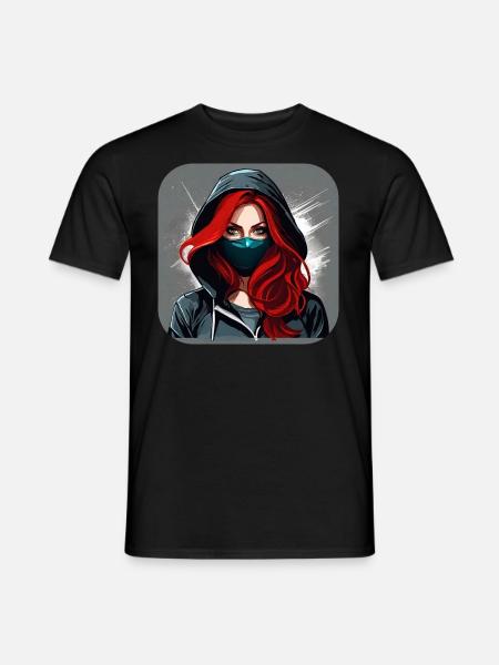 Cooles Cyberpunk Girl VI - Männer T-Shirt - Schwarz