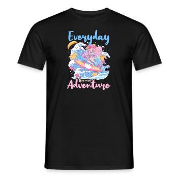 Kite Surfing Is An Adventure - Men's T-Shirt - black - Front - AI Model Male 178 light (178cm)