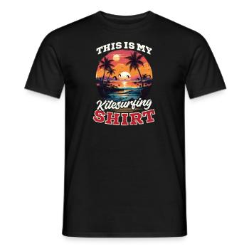 Kitesurfen Das ist mein Kitesurfing-Outfit - Männer T-Shirt - Schwarz - Vorne - AI Model Male 178 light (178cm)