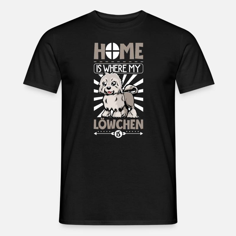 Zuhause - Löwchen - Männer T-Shirt - Schwarz