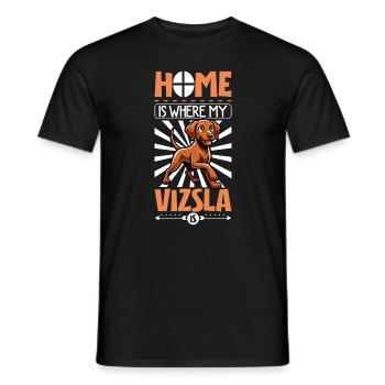 Home - Magyar Vizsla - Men's T-Shirt - black - Front - AI Model Male 178 light (178cm)