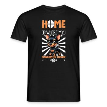 Home - Manchester Terrier - Men's T-Shirt - black - Front - AI Model Male 178 light (178cm)