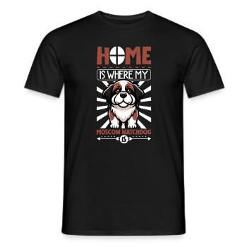 Accueil - Chien de garde de Moscou - T-shirt homme - noir - Devant - AI Model Male 178 light (178cm)
