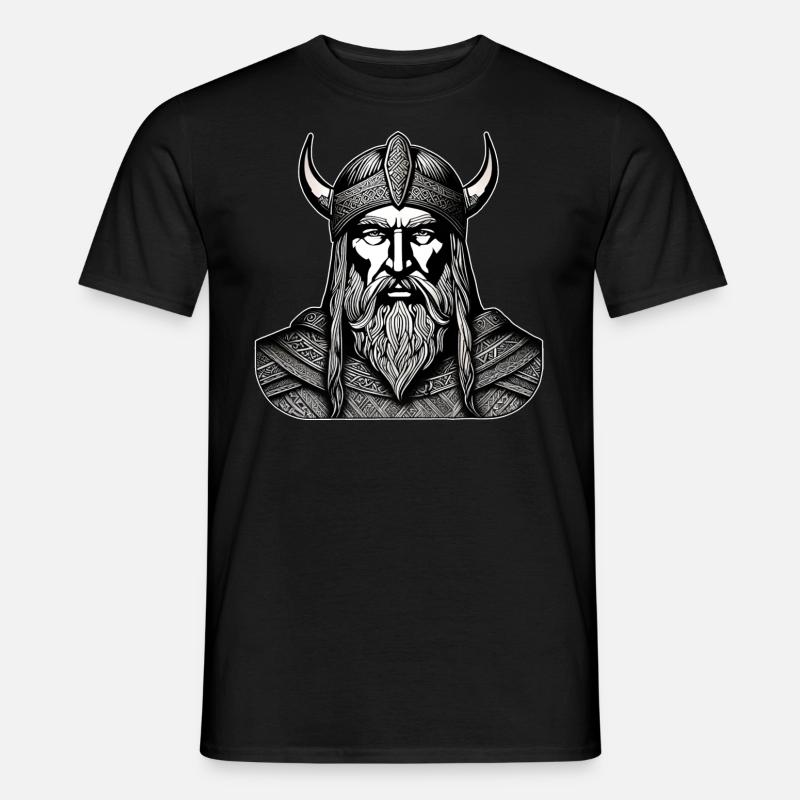 Stolzer Wikinger Krieger Germane - Männer T-Shirt - Schwarz