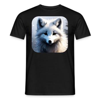 Cool Polar Fox - Men's T-Shirt - black - Front - AI Model Male 178 light (178cm)