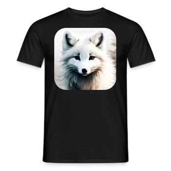 Cool Polar Fox - Men's T-Shirt - black - Front - AI Model Male 178 light (178cm)