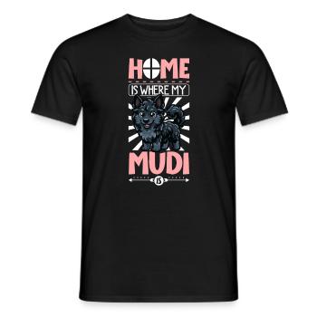 Accueil - Mudi - T-shirt homme - noir - Devant - AI Model Male 178 light (178cm)