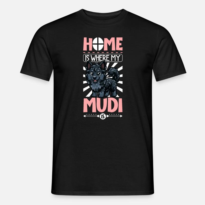 Zuhause - Mudi - Männer T-Shirt - Schwarz