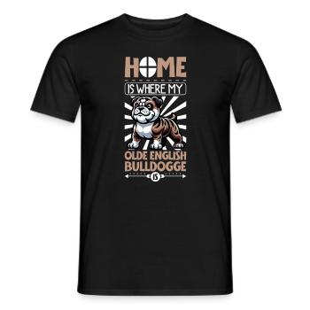 Home - Olde English Bulldog - Men's T-Shirt - black - Front - AI Model Male 178 light (178cm)