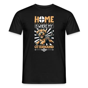 Home - Otterhound - Men's T-Shirt - black - Front - AI Model Male 178 light (178cm)