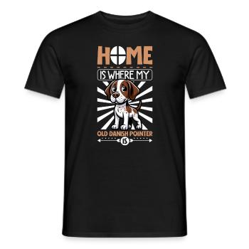 Zuhause - Altdänischer Vorstehhund - Männer T-Shirt - Schwarz - Vorne - AI Model Male 178 light (178cm)