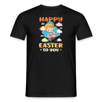 Christlicher Osterjunge Frohe Ostern - Männer T-Shirt - Schwarz - Vorne - AI Model Male 178 light (178cm)