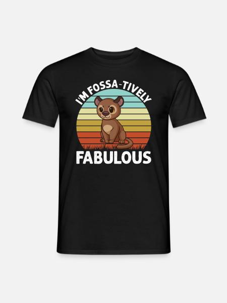 Fabuleux fossa prédateur Madagascar - T-shirt homme - noir