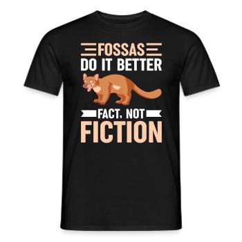 Fabuleux fossa prédateur Madagascar - T-shirt homme - noir - Devant - AI Model Male 178 light (178cm)