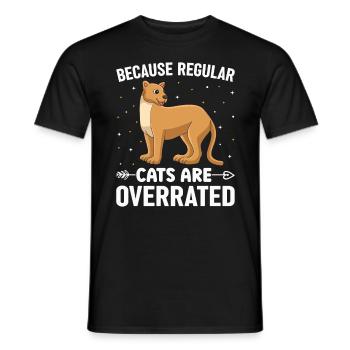 Fossa Predator Chat de Madagascar - T-shirt homme - noir - Devant - AI Model Male 178 light (178cm)