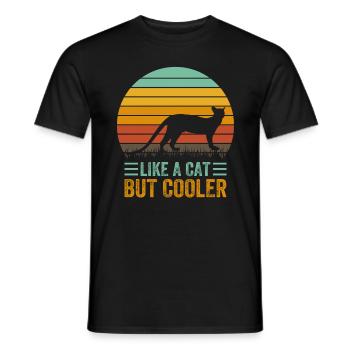 Fabuleux fossa prédateur Madagascar - T-shirt homme - noir - Devant - AI Model Male 178 light (178cm)