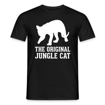 04 Le chat de la jungle original - T-shirt homme - noir - Devant - AI Model Male 178 light (178cm)