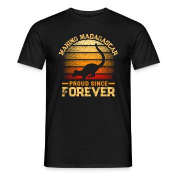 Fossa, prédateur fierté de Madagascar - T-shirt homme - noir - Devant - AI Model Male 178 light (178cm)