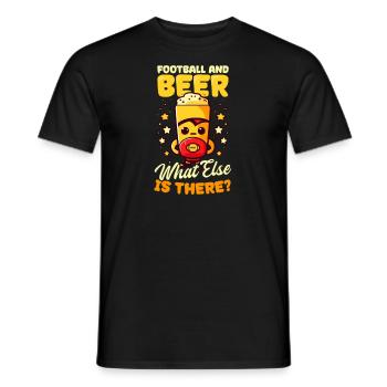 Amateur de football Football, Bière Que s’est-il d’autre ? - T-shirt homme - noir - Devant - AI Model Male 178 light (178cm)