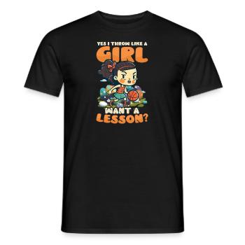 Basketball Osterwurf wie Mädchen Ostern - Männer T-Shirt - Schwarz - Vorne - AI Model Male 178 light (178cm)