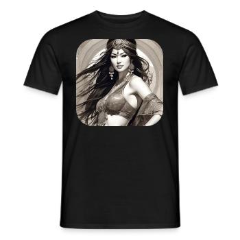 Mystical beauty - Men's T-Shirt - black - Front - AI Model Male 178 light (178cm)
