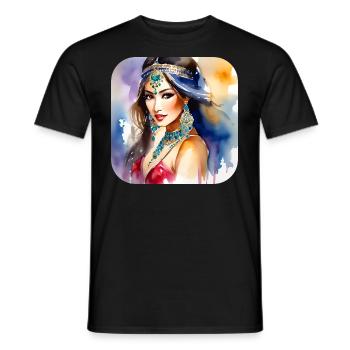 Danseuse orientale mystique - T-shirt homme - noir - Devant - AI Model Male 178 light (178cm)