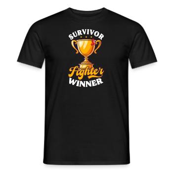 Stroke Survivor Survivor Fighter Gewinner - Männer T-Shirt - Schwarz - Vorne - AI Model Male 178 light (178cm)