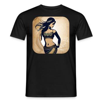 Danseuse orientale mystique - T-shirt homme - noir - Devant - AI Model Male 178 light (178cm)
