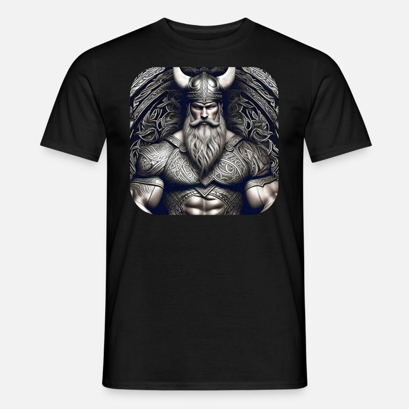 Stolzer Wikinger Krieger Germane - Männer T-Shirt - Schwarz
