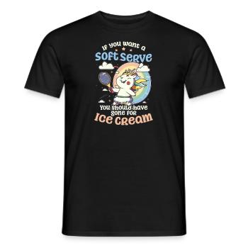 Tennis Player Cute Unicorn Tennis - Men's T-Shirt - black - Front - AI Model Male 178 light (178cm)