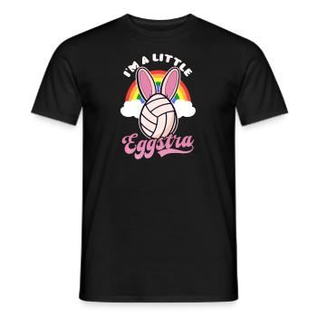 Volleyball Easter Little Eggstra Volleyball Ears - Men's T-Shirt - black - Front - AI Model Male 178 light (178cm)