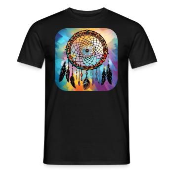 Spiritual Dream Catcher - Men's T-Shirt - black - Front - AI Model Male 178 light (178cm)