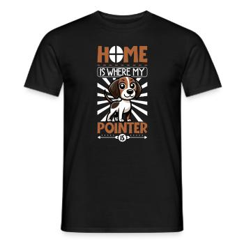 Home - English Pointer - Men's T-Shirt - black - Front - AI Model Male 178 light (178cm)