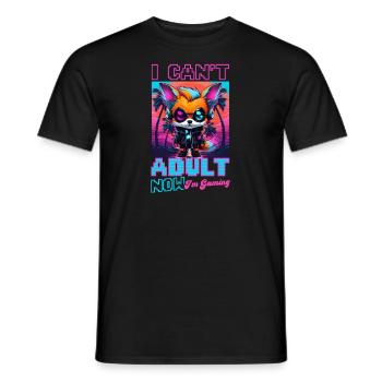 Je suis un joueur vidéo qui ne peut pas être adulte maintenant que je joue - T-shirt homme - noir - Devant - AI Model Male 178 light (178cm)