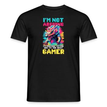 Je suis un joueur vidéo qui ne se dispute pas prouver pourquoi le mieux - T-shirt homme - noir - Devant - AI Model Male 178 light (178cm)