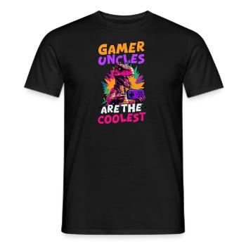 Je suis un joueur vidéo Les oncles joueurs sont les plus cool - T-shirt homme - noir - Devant - AI Model Male 178 light (178cm)