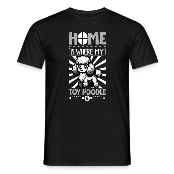 Home - Toy Poodle - Men's T-Shirt - black - Front - AI Model Male 178 light (178cm)