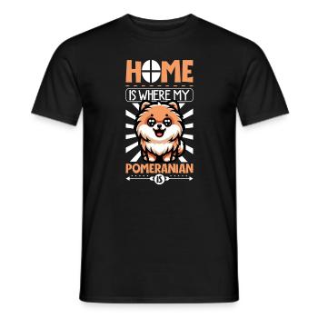 Accueil - Poméranie - T-shirt homme - noir - Devant - AI Model Male 178 light (178cm)